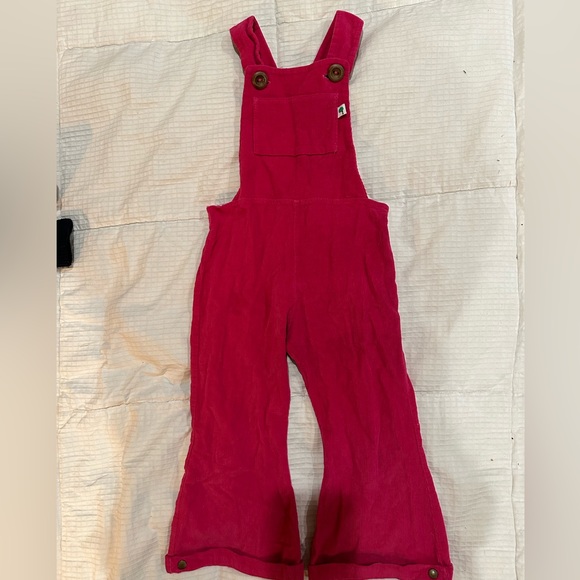 Handmade designer Olive&Vince girls bib-overalls, size 4/5 - Picture 11 of 12